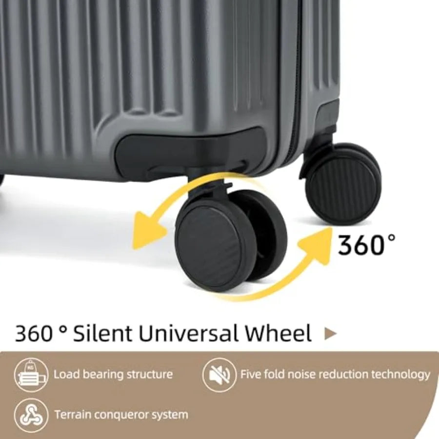 20 Inch Carry on LuggageAirline Approved 22x14x9 Hard Shell Carry on Suitcase with 360° Spinner Wheels TSA Lock and Lightweight