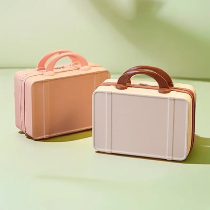 Small Suitcase Mini Cosmetic Case 14 Inch Small Case Gift Storage Bag Password Box