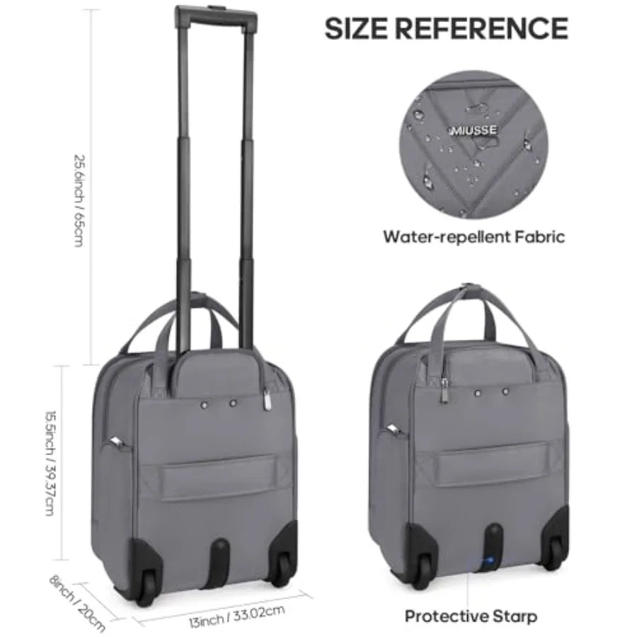 Softside Carry On Luggage With Wheels Airline Approved 16-Inch Carry On Suitcase With Durable Lock Lightweight Underseat Carry-